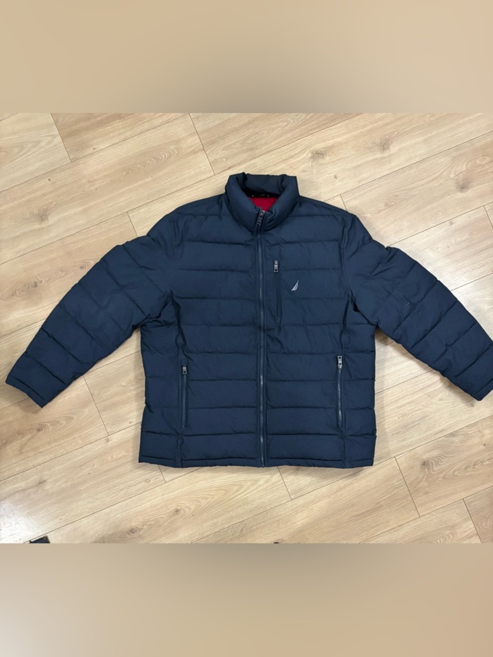 Nautica Men's Dark Navy Quilted Puffer Jacket